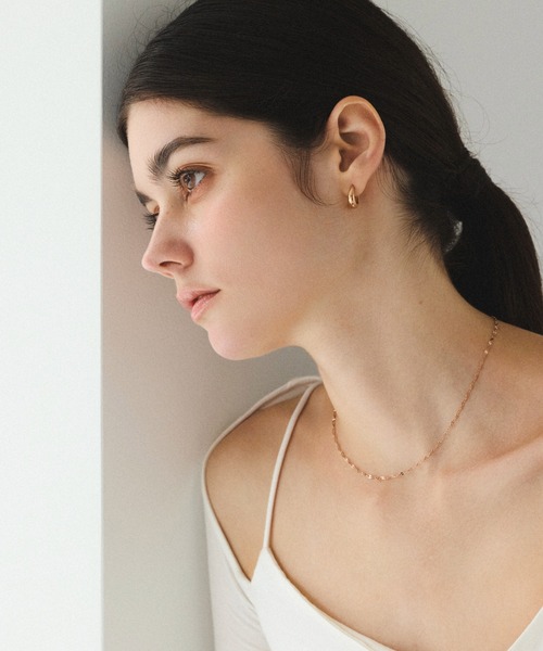 CENE（セネ）の「【CENE】セネ/ドロップフープピアス（ピアス（両耳用）・レディース・シルバー/ゴールド/ピンクゴールド・FREE）」の21枚目の写真