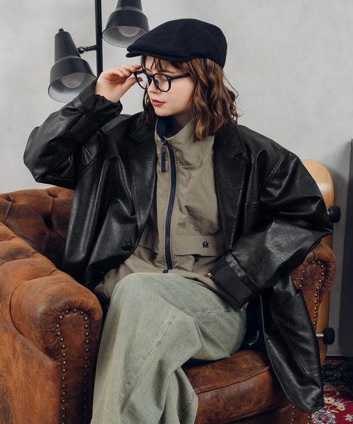 美品⭐︎VOGLIA di VIVERE 本革テーラードジャケット⭐︎ MUHET（ミュエータ）の「アソートテーラードジャケット（テーラード