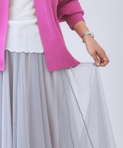 nissen（ニッセン）の「６枚ハギドラマティックチュールマキシ丈スカート（スカート・レディース・ライトベージュ/ライトグレー/ブラック/カーキ/サックスブルー系・L/M/S/LL）」の22枚目の写真