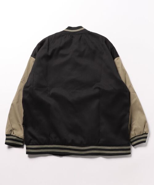 Burner(バーナー)の「【OKUOKU 0909】袖切替 オーバーシルエット スタジャン oku-outer-709237770255-44 MC U1(スタジャン・メンズ・グリーン系その他/ブラック系その他・XL/M/L)」の3枚目の写真