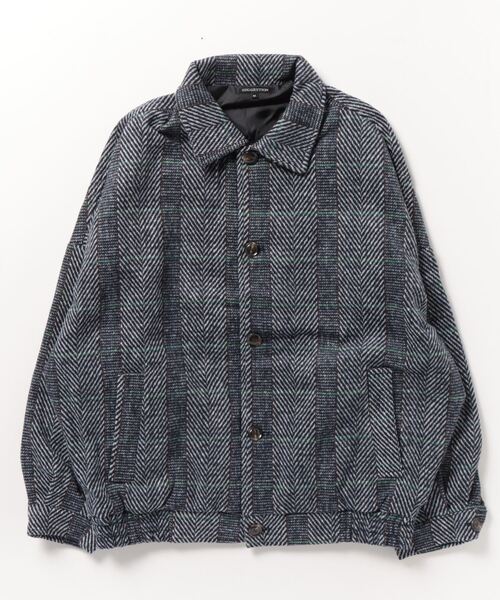 SUGGESTION(サジェッション)の「SUGGESTION ツイードBIGジャケット(ブルゾン・メンズ・ベージュ/ネイビー・M/L)」の16枚目の写真