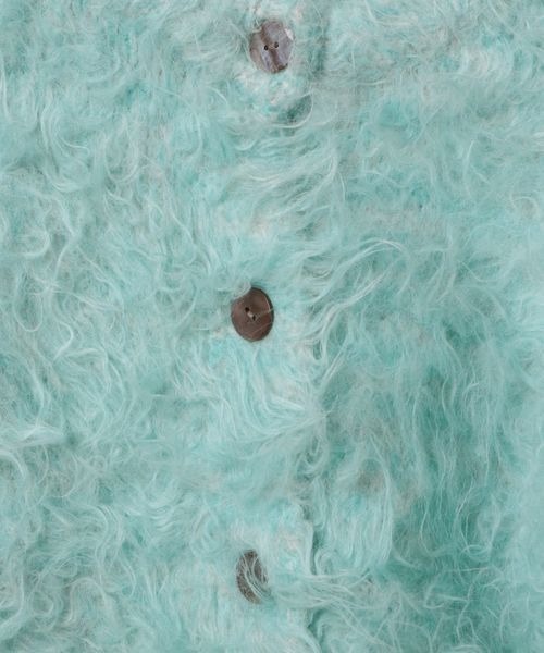 JEANASIS（ジーナシス）の「MIXシャギーショートクルーカーディガン/983859（カーディガン/ボレロ・レディース・チャコールグレー/ブルー系その他/オフホワイト・FREE）」の10枚目の写真