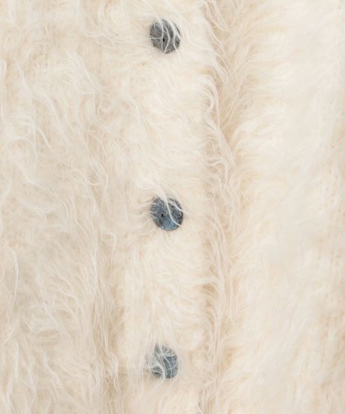 JEANASIS（ジーナシス）の「MIXシャギーショートクルーカーディガン/983859（カーディガン/ボレロ・レディース・チャコールグレー/ブルー系その他/オフホワイト・FREE）」の11枚目の写真