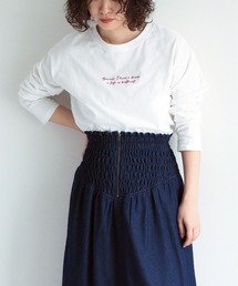 無地×刺繍ロゴロンＴｅｅ　２ＷＡＹ