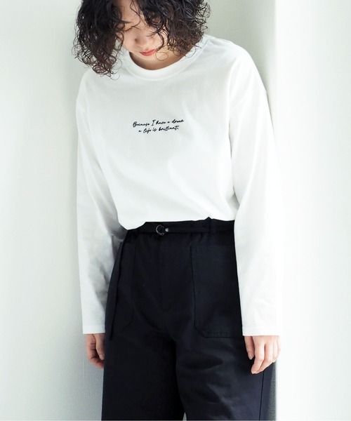 cepo（セポ）の「無地×刺繍ロゴロンＴｅｅ　２ＷＡＹ（Tシャツ/カットソー・レディース・オフホワイト/ホワイト系2/ホワイト系1・M）」の5枚目の写真