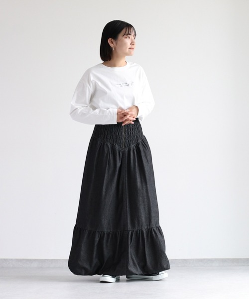 cepo（セポ）の「無地×刺繍ロゴロンＴｅｅ　２ＷＡＹ（Tシャツ/カットソー・レディース・オフホワイト/ホワイト系2/ホワイト系1・M）」の15枚目の写真