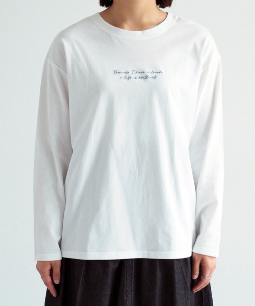 cepo（セポ）の「無地×刺繍ロゴロンＴｅｅ　２ＷＡＹ（Tシャツ/カットソー・レディース・オフホワイト/ホワイト系2/ホワイト系1・M）」の18枚目の写真