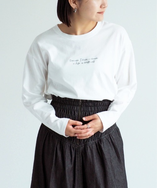 cepo（セポ）の「無地×刺繍ロゴロンＴｅｅ　２ＷＡＹ（Tシャツ/カットソー・レディース・オフホワイト/ホワイト系2/ホワイト系1・M）」の10枚目の写真