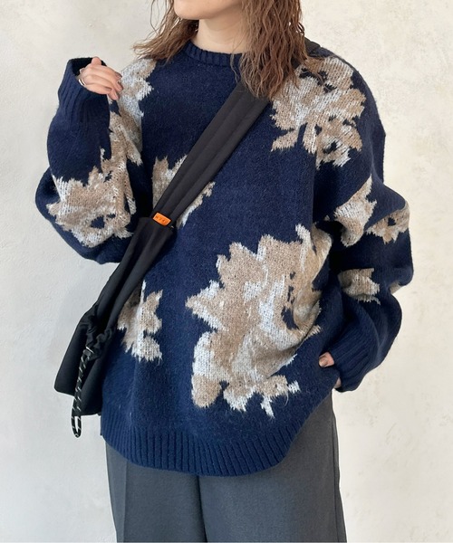 CPCM（シーピーシーエム）の「アソート総柄ニットプルオーバー（ニット/セーター・メンズ・アイボリー/ネイビー/ブラック/ベージュ・MEDIUM/LARGE）」の10枚目の写真