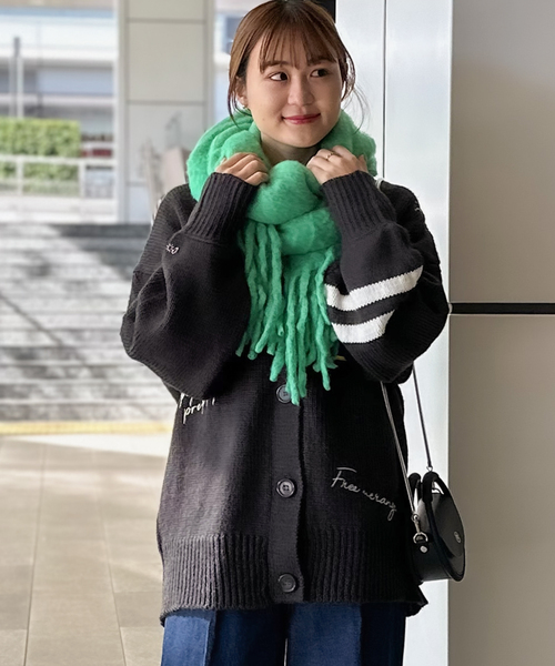 COMMRE（コムル）の「【COMMRE / コムル】レタード刺繍 カーディガン（カーディガン/ボレロ・レディース・チャコールグレー/アイボリー・FREE）」の10枚目の写真