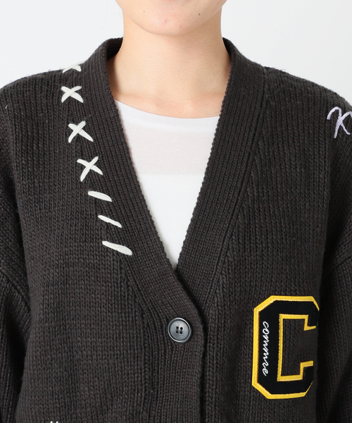COMMRE（コムル）の「【COMMRE / コムル】レタード刺繍 カーディガン（カーディガン/ボレロ・レディース・チャコールグレー/アイボリー・FREE）」の18枚目の写真