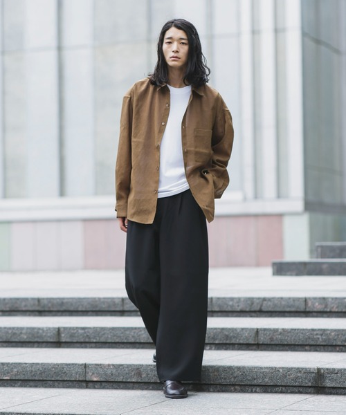 NANO universe（ナノユニバース）の「【WEB限定】ダブルクロス2タックワイドパンツ（その他パンツ・メンズ・チャコール/グレー系その他4/ブルー/ブラック・L/S/M）」の5枚目の写真