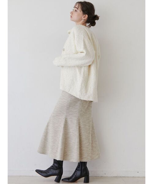 LAGUNAMOON（ラグナムーン）の「スラブツイードカーディガン（カーディガン/ボレロ・レディース・ライトグレー/ブラック/アイボリー・FREE）」の15枚目の写真