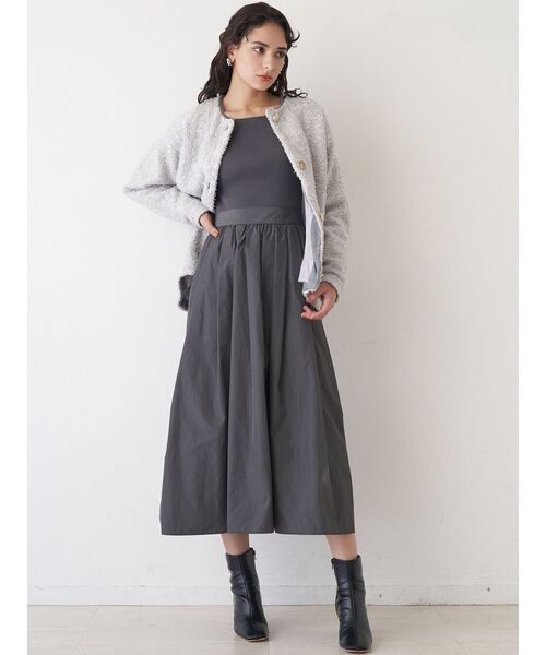 LAGUNAMOON（ラグナムーン）の「スラブツイードカーディガン（カーディガン/ボレロ・レディース・ライトグレー/ブラック/アイボリー・FREE）」の12枚目の写真