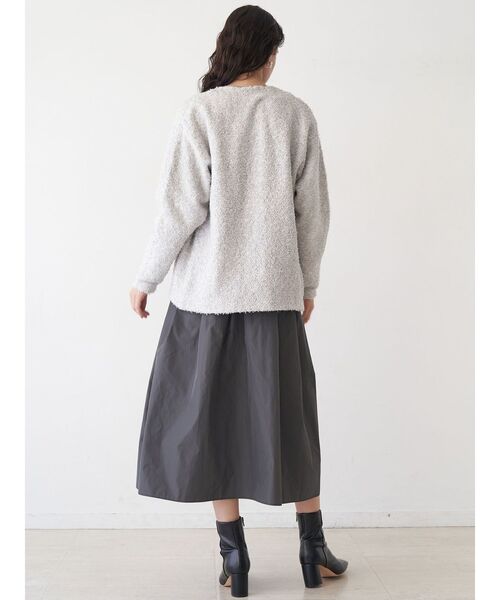 LAGUNAMOON（ラグナムーン）の「スラブツイードカーディガン（カーディガン/ボレロ・レディース・ライトグレー/ブラック/アイボリー・FREE）」の6枚目の写真