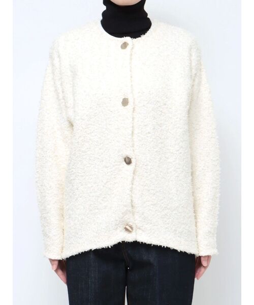 LAGUNAMOON（ラグナムーン）の「スラブツイードカーディガン（カーディガン/ボレロ・レディース・ライトグレー/ブラック/アイボリー・FREE）」の9枚目の写真