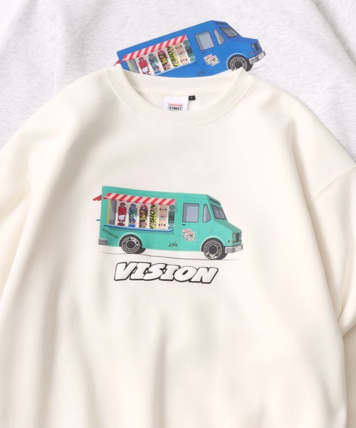 VISION STREET WEAR（ヴィジョンストリートウェア）の「VISION STREET WEAR/ヴィジョンストリートウェア オーバーサイズ 裏起毛 フロント バックプリント スウェット/トレーナー レディース メンズ（スウェット・メンズ・アッシュグレー/ブラック/オフホワイト/ホワイト系その他/ブラック系その他/グレー系その他・LL/M/L）」の4枚目の写真