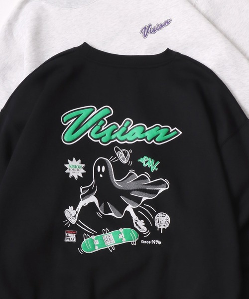 VISION STREET WEAR（ヴィジョンストリートウェア）の「VISION STREET WEAR/ヴィジョンストリートウェア オーバーサイズ 裏起毛 フロント バックプリント スウェット/トレーナー レディース メンズ（スウェット・メンズ・アッシュグレー/ブラック/オフホワイト/ホワイト系その他/ブラック系その他/グレー系その他・LL/M/L）」の5枚目の写真