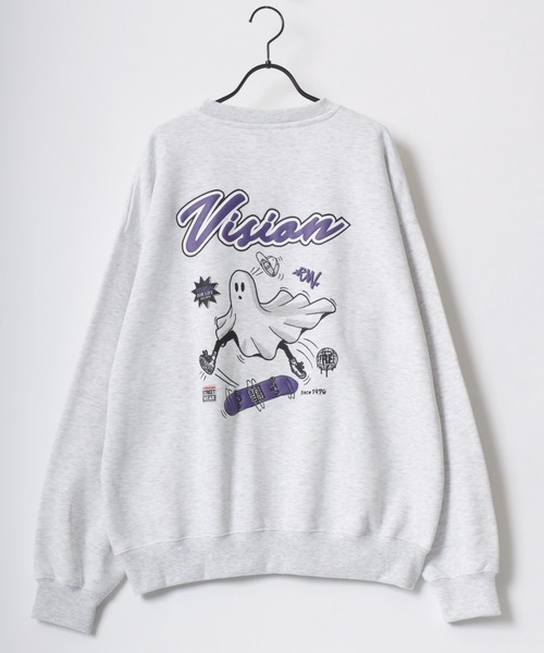 VISION STREET WEAR（ヴィジョンストリートウェア）の「VISION STREET WEAR/ヴィジョンストリートウェア オーバーサイズ 裏起毛 フロント バックプリント スウェット/トレーナー レディース メンズ（スウェット・メンズ・アッシュグレー/ブラック/オフホワイト/ホワイト系その他/ブラック系その他/グレー系その他・LL/M/L）」の7枚目の写真