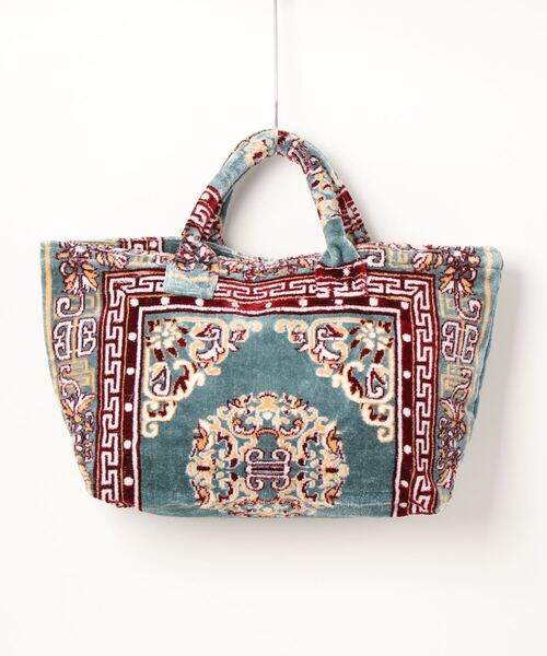 PUEBCO（プエブコ）の「RUG FABRIC BAG（トートバッグ・メンズ・バーガンディー/イエロー系その他/ブルー系その他/ネイビー系・ONE SIZE）」の5枚目の写真