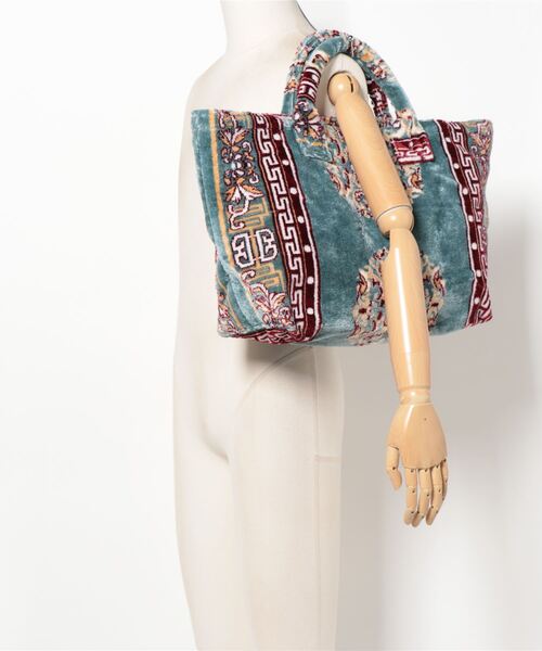 PUEBCO（プエブコ）の「RUG FABRIC BAG（トートバッグ・メンズ・バーガンディー/イエロー系その他/ブルー系その他/ネイビー系・ONE SIZE）」の8枚目の写真