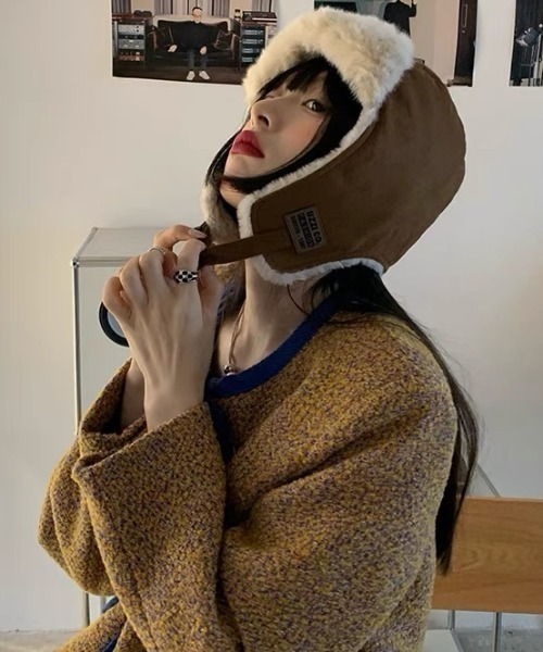 CHANEL ブラウン フライトキャップ レアヴィンテージ W161124391-1_86facc8c-52da-