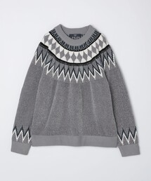 SHIPS Colors:〈洗濯機可能〉ジャカード モール ニット