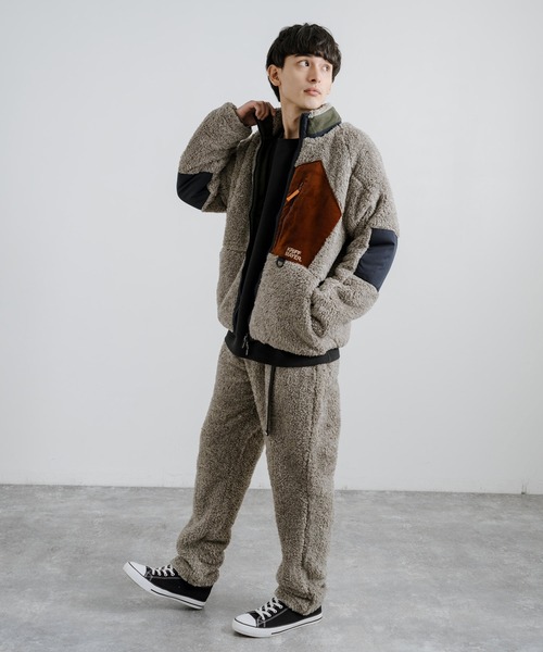 KRIFF MAYER（クリフメイヤー）の「KRIFF MAYER クリフメイヤー シャギーボアパンツ 2314404（スウェットパンツ・メンズ・グレー/ナチュラル/チャコール/オリーブ/ベージュ・L/M/XL）」の9枚目の写真