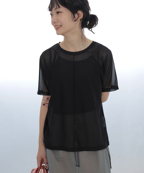 Ray BEAMS（レイビームス）の「Ray BEAMS / センターシーム トリコット Tシャツ（Tシャツ/カットソー・レディース・ネイビー/ホワイト/ブラック・ONE SIZE）」の15枚目の写真