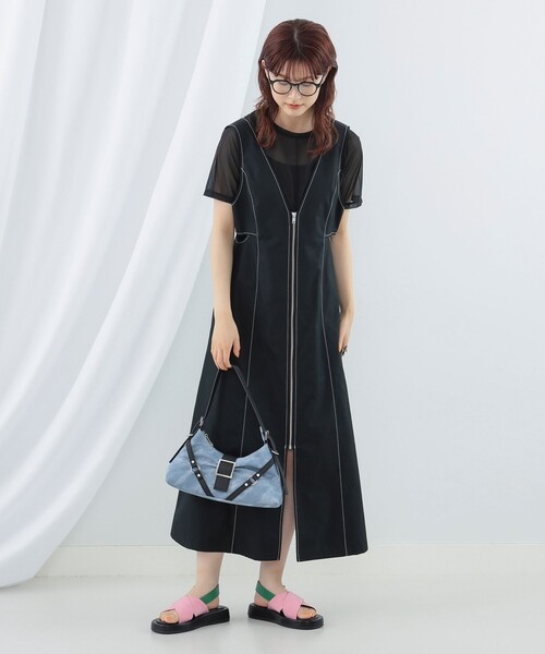 Ray BEAMS（レイビームス）の「Ray BEAMS / センターシーム トリコット Tシャツ（Tシャツ/カットソー・レディース・ネイビー/ホワイト/ブラック・ONE SIZE）」の16枚目の写真