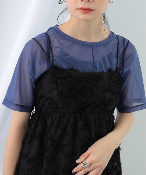 Ray BEAMS（レイビームス）の「Ray BEAMS / センターシーム トリコット Tシャツ（Tシャツ/カットソー・レディース・ネイビー/ホワイト/ブラック・ONE SIZE）」の22枚目の写真