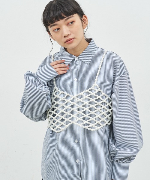 MERLOT(メルロー)の「パールビスチェ(ベスト・レディース・ホワイト・FREE)」の1枚目の写真