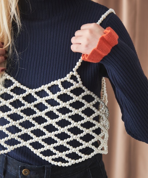 MERLOT(メルロー)の「パールビスチェ(ベスト・レディース・ホワイト・FREE)」の3枚目の写真