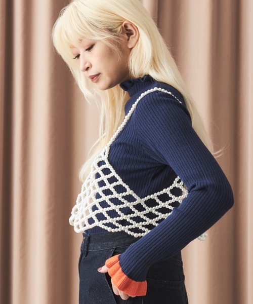 MERLOT(メルロー)の「パールビスチェ(ベスト・レディース・ホワイト・FREE)」の4枚目の写真