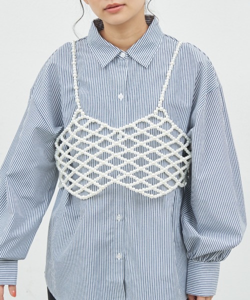 MERLOT(メルロー)の「パールビスチェ(ベスト・レディース・ホワイト・FREE)」の19枚目の写真