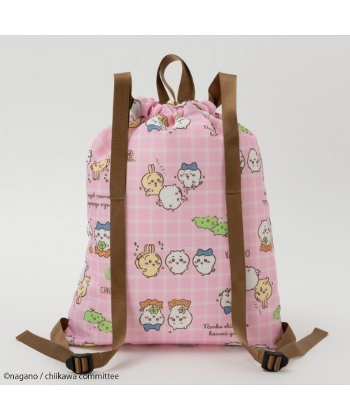 Mac-House(マックハウス)の「ちいかわ ナップサック(バックパック/リュック・キッズ・ピンク・フリー)」の2枚目の写真