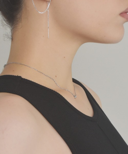 LHME(エルエイチエムイー)の「【WEB限定】”Enhance”ビジューネックレス/3粒/ジルコニア/サージカルステンレス(金属アレルギー対応)【LHME / エルエイチエムイー】(ネックレス・レディース・シルバー/ゴールド・40cm)」の20枚目の写真