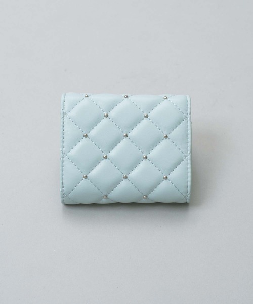 one after another NICE CLAUP（ワンアフターアナザーナイスクラップ）の「スタッズ付きキルティングウォレット（財布・レディース・ブラック/アイボリー/ミント・FREE）」の14枚目の写真