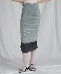 PRANK PROJECT | シアーレイヤーシャーリングタイトスカート / Sheer Layered Shirring Tight Skirt(スカート)