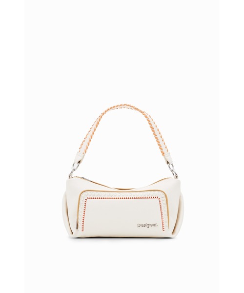 Desigual（デシグアル）の「刺繍 ミドルショルダーバッグ（ハンドバッグ・レディース・ブラック/ホワイト・FREE）」の4枚目の写真