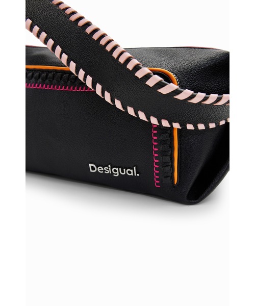 Desigual（デシグアル）の「刺繍 ミドルショルダーバッグ（ハンドバッグ・レディース・ブラック/ホワイト・FREE）」の7枚目の写真