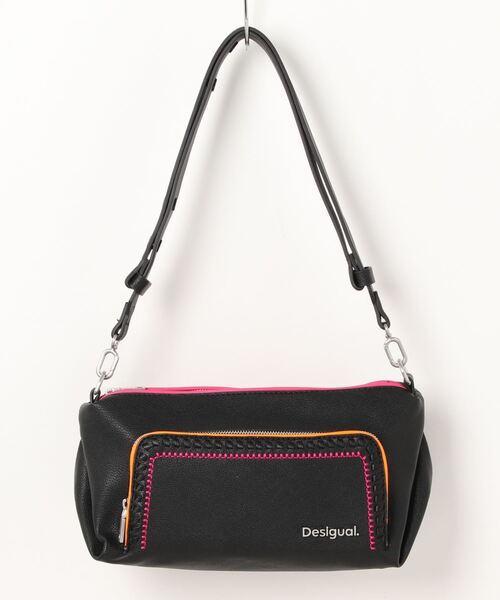 Desigual（デシグアル）の「刺繍 ミドルショルダーバッグ（ハンドバッグ・レディース・ブラック/ホワイト・FREE）」の9枚目の写真