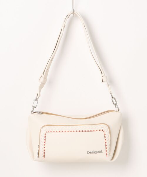 Desigual（デシグアル）の「刺繍 ミドルショルダーバッグ（ハンドバッグ・レディース・ブラック/ホワイト・FREE）」の8枚目の写真