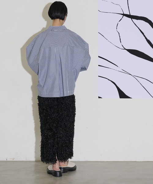 THE YOn(ザヨン)の「フェザーライクシャギーナロースカート(スカート・レディース・ブラック/サックスブルー/アイボリー・FREE)」の11枚目の写真