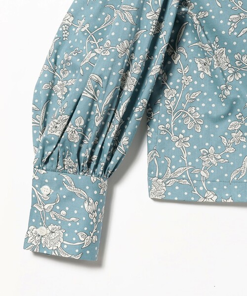 SETTO（セット）の「SETTO / LIBERTY BS OKKAKE SHIRT リバティプリントシャツ（シャツ/ブラウス・レディース・ライトグレー/サックスブルー・ONE SIZE）」の5枚目の写真