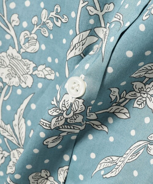 SETTO（セット）の「SETTO / LIBERTY BS OKKAKE SHIRT リバティプリントシャツ（シャツ/ブラウス・レディース・ライトグレー/サックスブルー・ONE SIZE）」の7枚目の写真