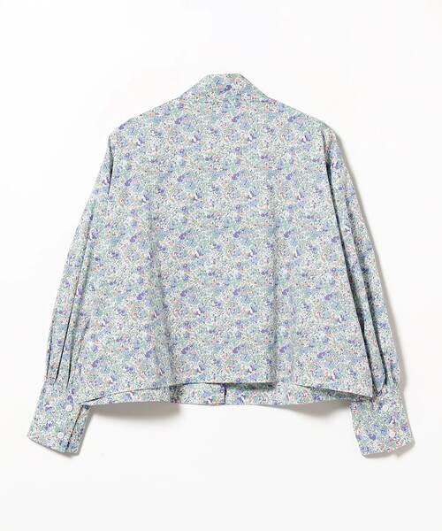 SETTO（セット）の「SETTO / LIBERTY BS OKKAKE SHIRT リバティプリントシャツ（シャツ/ブラウス・レディース・ライトグレー/サックスブルー・ONE SIZE）」の9枚目の写真