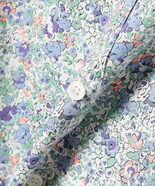 SETTO（セット）の「SETTO / LIBERTY BS OKKAKE SHIRT リバティプリントシャツ（シャツ/ブラウス・レディース・ライトグレー/サックスブルー・ONE SIZE）」の10枚目の写真