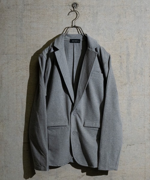 JOHN'S CLOSET(ジョンズクローゼット)の「【40I】両面起毛 シングルテーラードジャケット(テーラードジャケット・メンズ・グレー/カーキ/チャコールグレー/ブラック・MEDIUM/LARGE)」の1枚目の写真