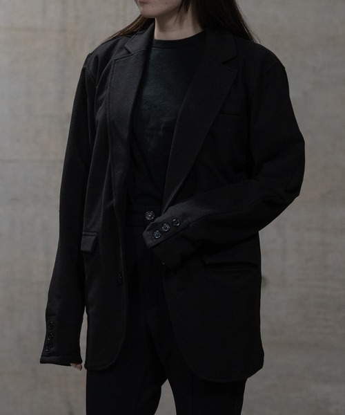 JOHN'S CLOSET(ジョンズクローゼット)の「【40I】両面起毛 シングルテーラードジャケット(テーラードジャケット・メンズ・グレー/カーキ/チャコールグレー/ブラック・MEDIUM/LARGE)」の6枚目の写真